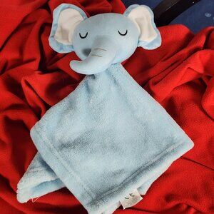 BabyCo LLC Angel Dear Blue Napping Polyester 15"x15" Elephant Baby Blanket